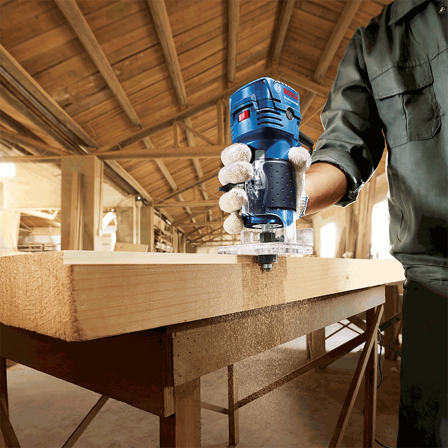 Bosch Gkf 550 Router 33000rpm Con Base Recta Acrílica 550w