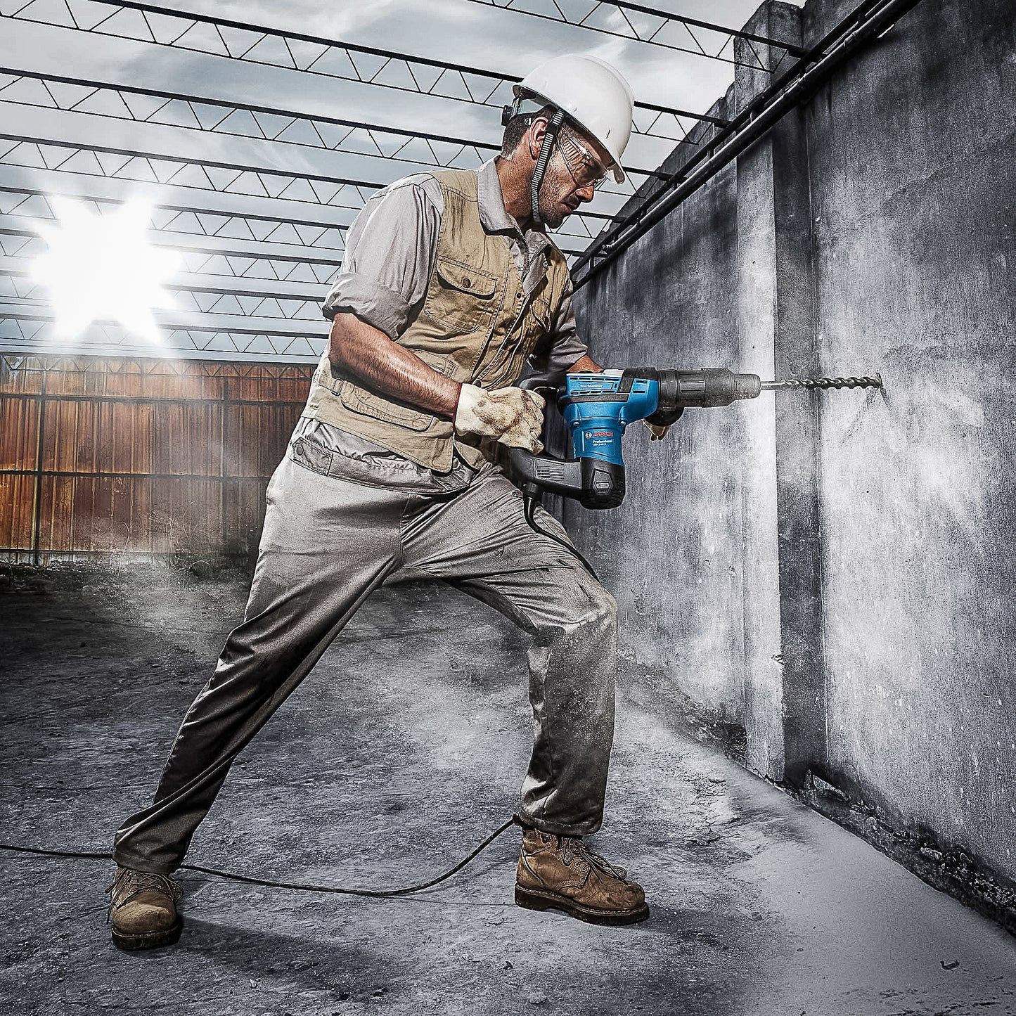 Set Brocas Y Cinceles Para Concreto Bosch Maletín 11 Piezas