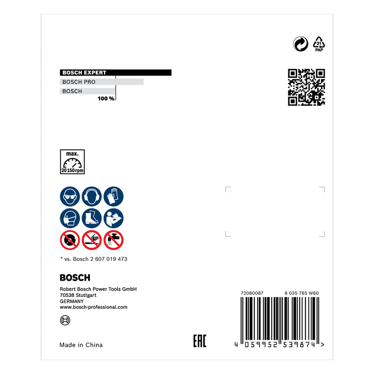 Disco De Diamante Bosch Expert De Cerámica Dura De 76 Mm