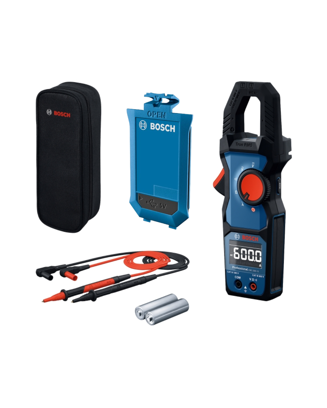Alicates Amperímetros Bosch Gmc 600-15 + Bateria 3.7v 1.0ah