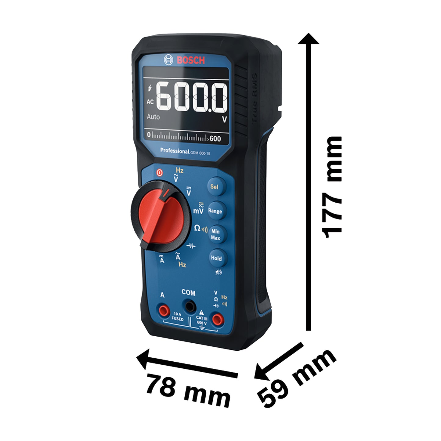 Multímetro Digital Bosch Gdm 600-15 600v + Bateria 3.7v 1.0 Ah