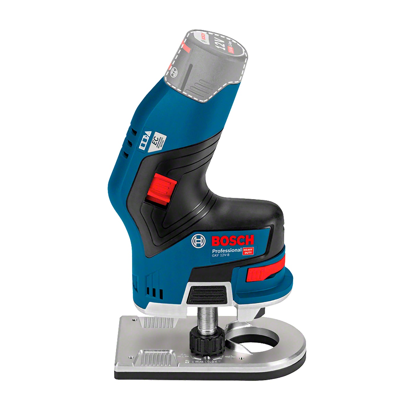 Router Bosch Inalámbrico Para Madera Gkf 12v-8 12v + Kit Cargador 12V