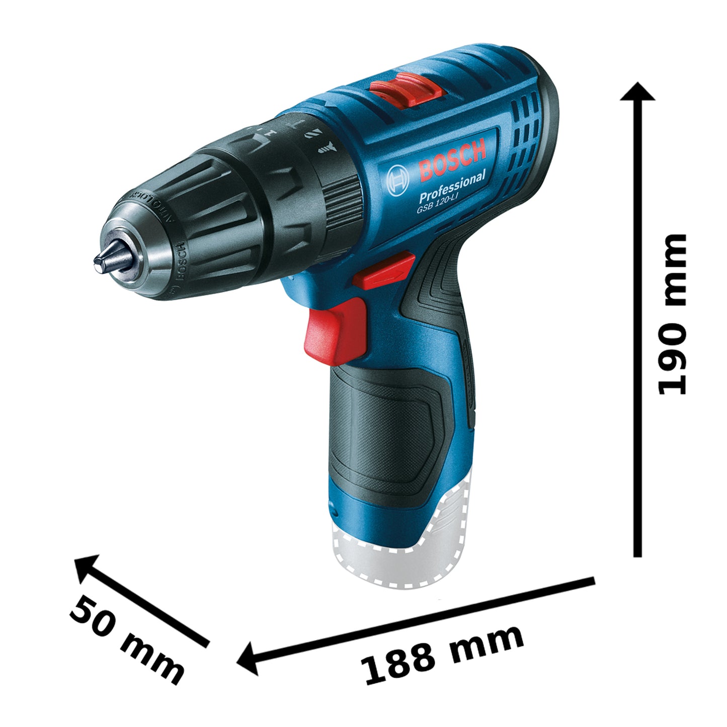 GSB 120-LI Professional Taladro de percusión inalámbrico 0 601 9G8 1E4