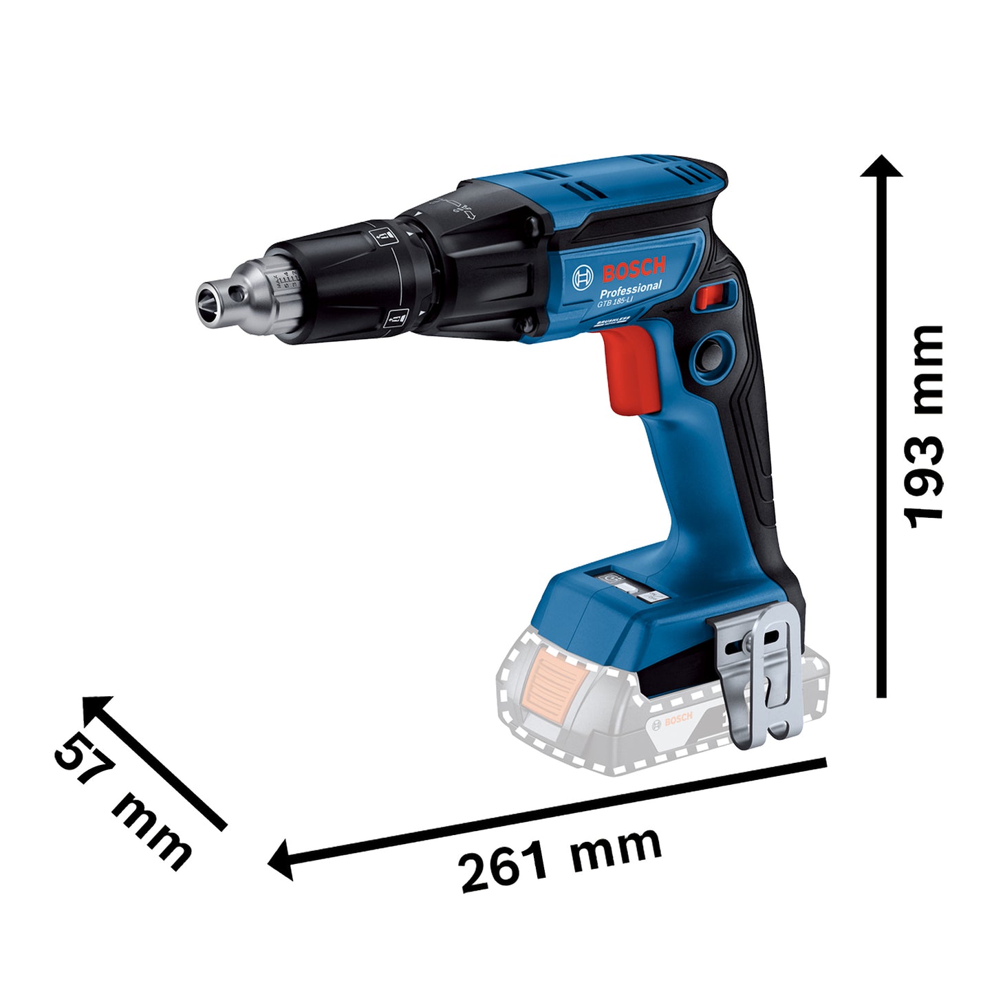 Atornillador Para Drywall Bosch Gtb 185-li Con 2 Baterías Y Maletin
