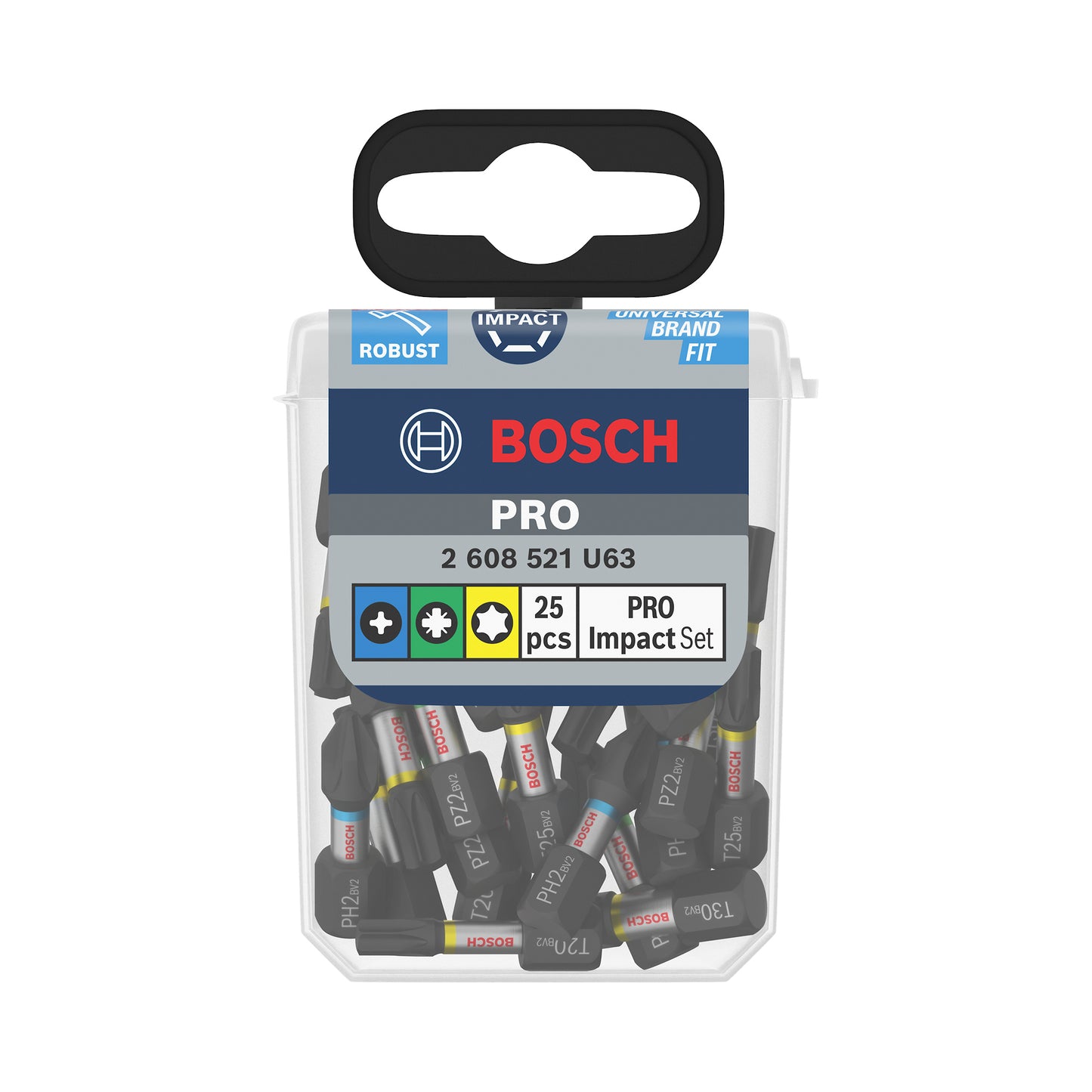 Kit Puntas De Impacto X 25mm 25 Pz Bosch 2608521u63