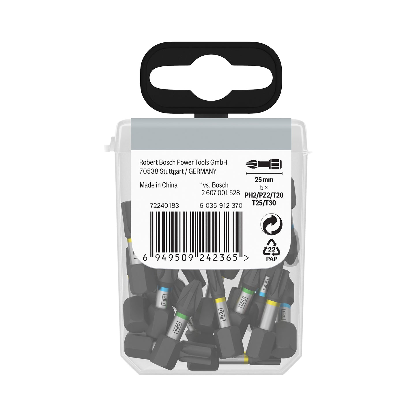 Kit Puntas De Impacto X 25mm 25 Pz Bosch 2608521u63
