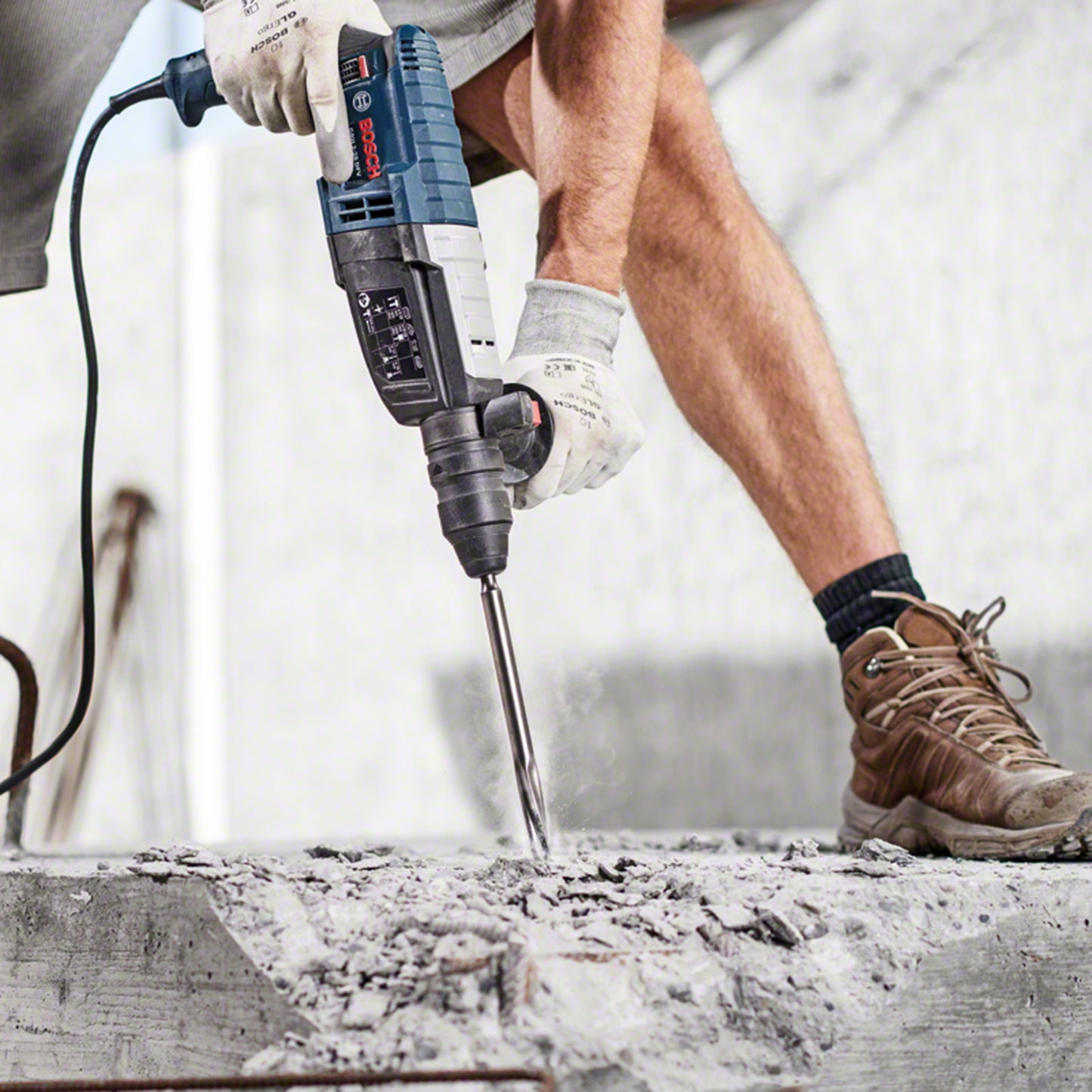 Set Brocas Y Cinceles Para Concreto Bosch Maletín 11 Piezas