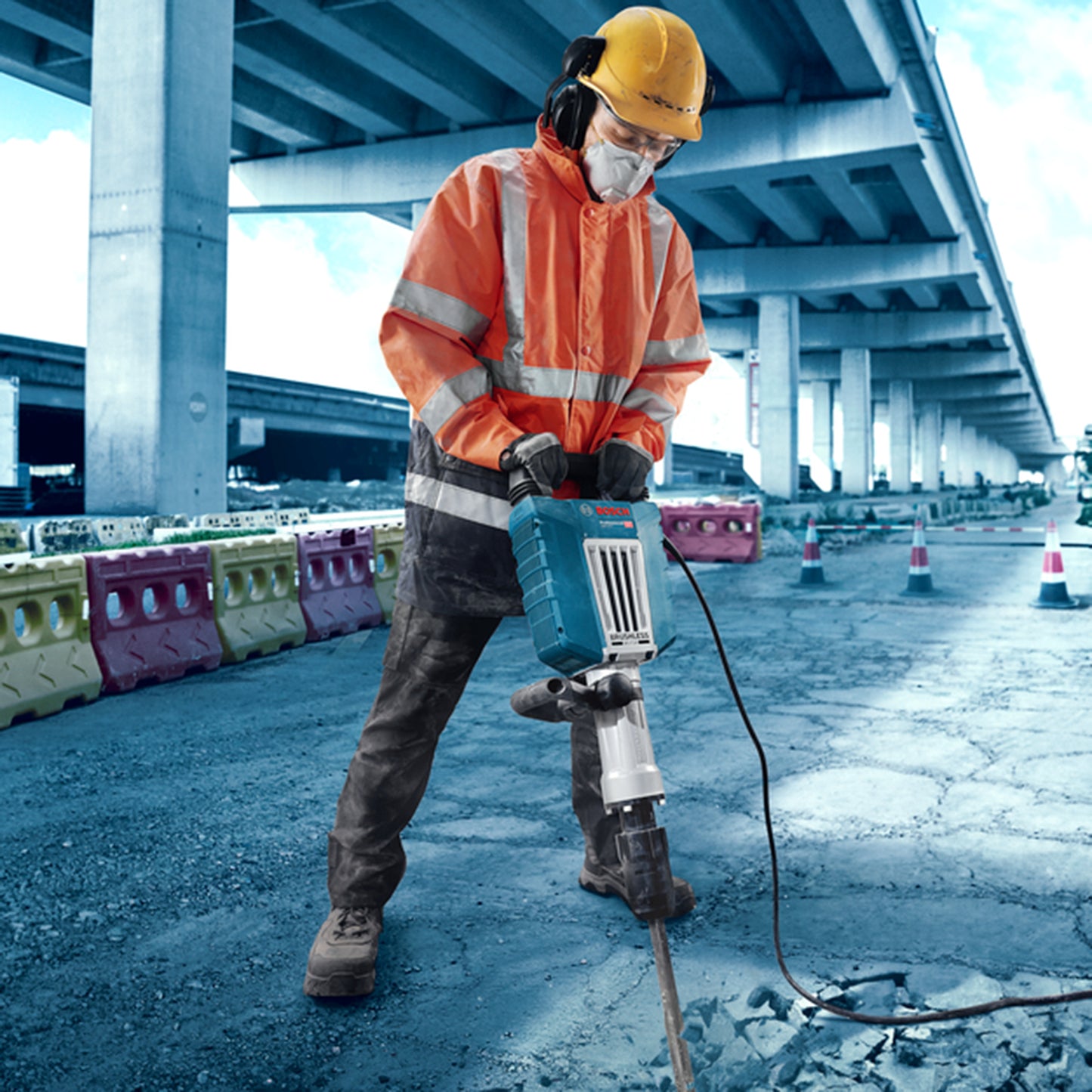 Set Brocas Y Cinceles Para Concreto Bosch Maletín 11 Piezas