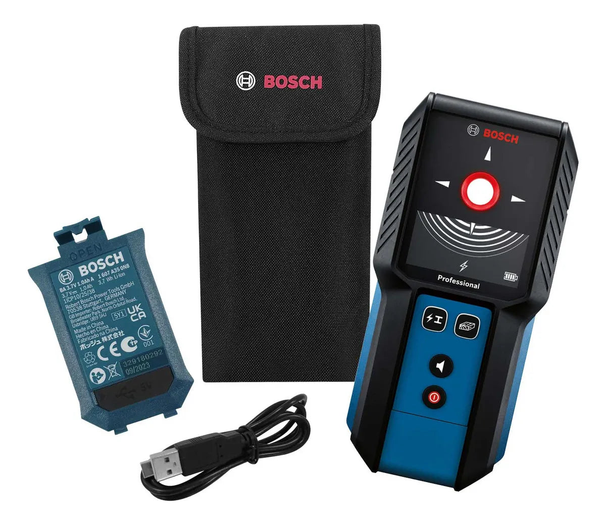 Detector Matriales Bosch Gms 120-27 Con Batería 3.7 V Color Azul