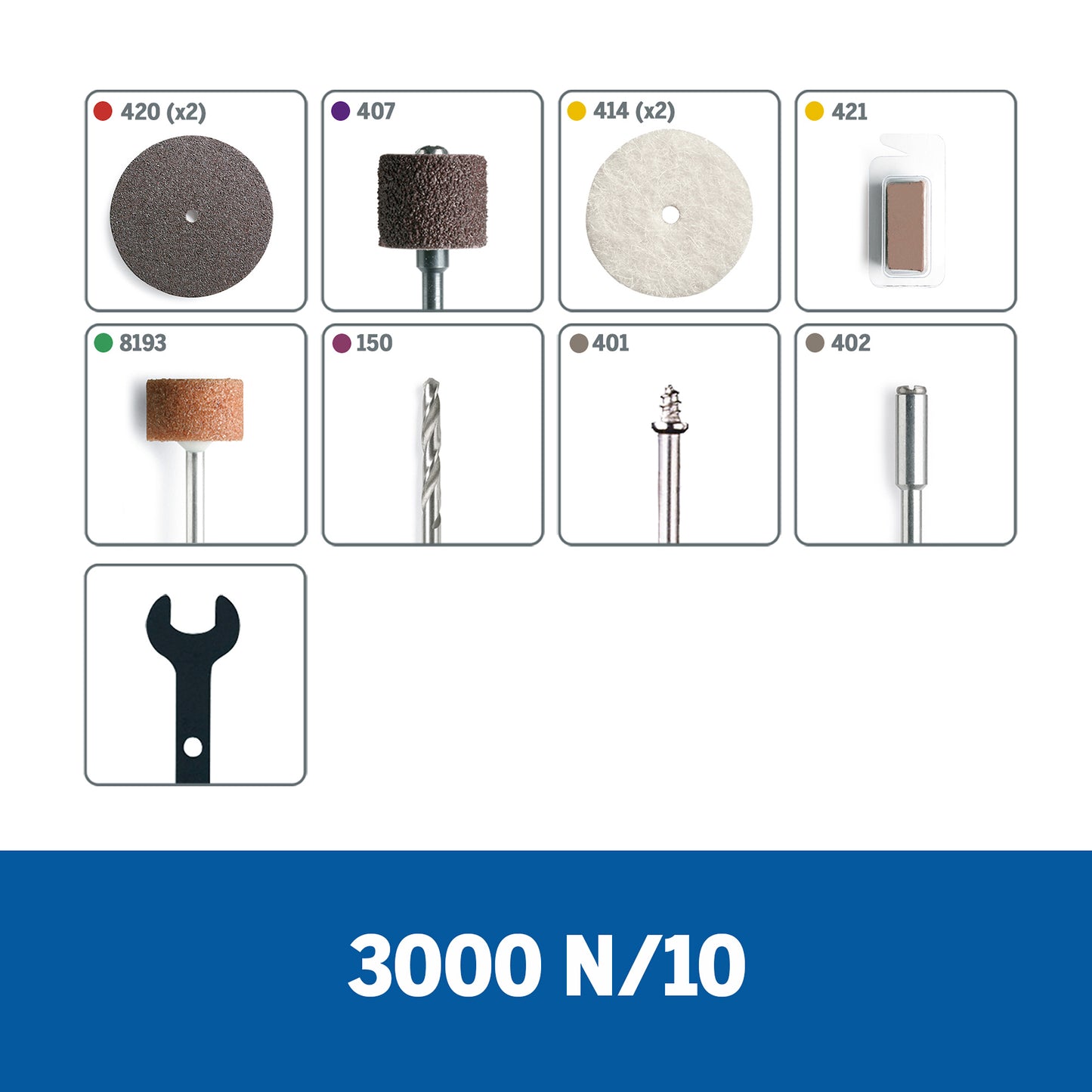 Mototool Dremel 3000-n/10 120w 50hz/60hz Color Gris 10 Acc