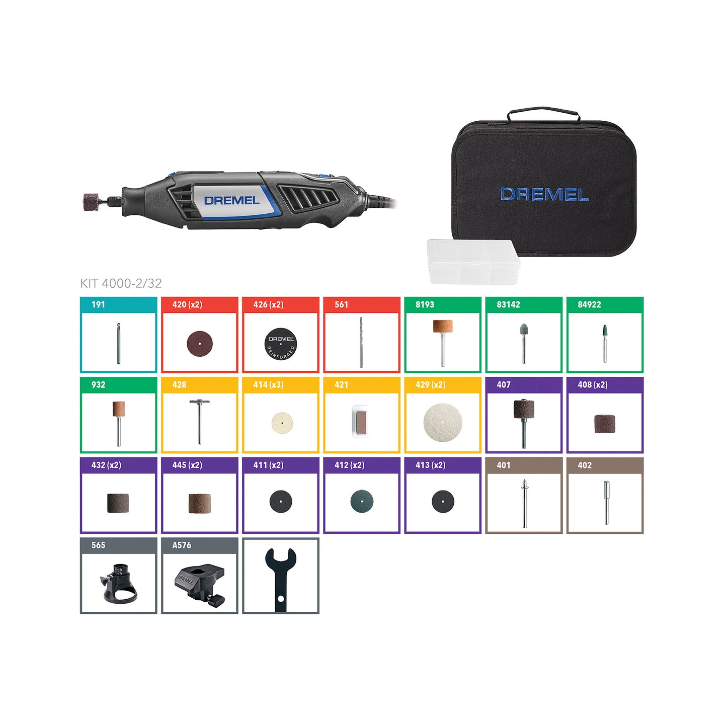 Mototool Dremel 4000 175 W + Aditamentos + Accesorios Frecuencia 60 Hz