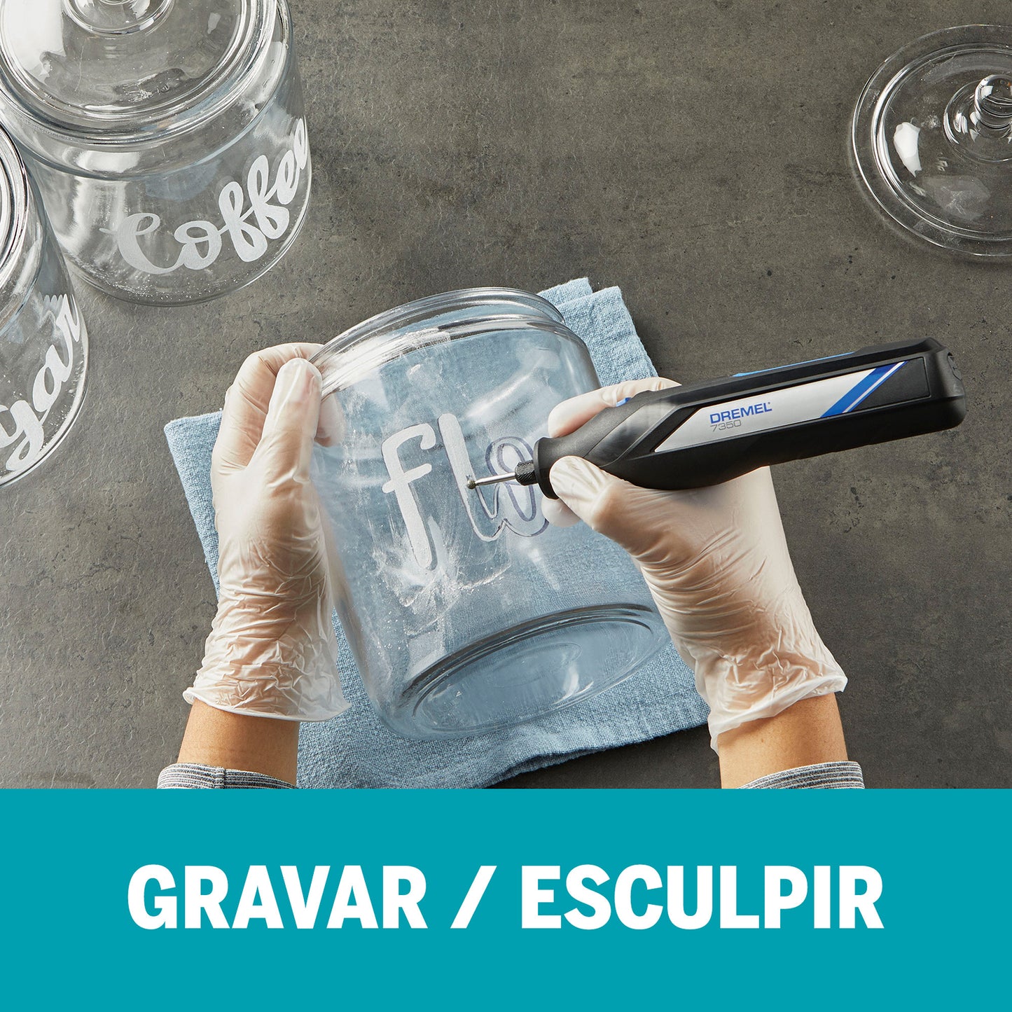 Mototool Inalámbrico Dremel Lápiz Grabador 7350 + Kit 5 Accesorios